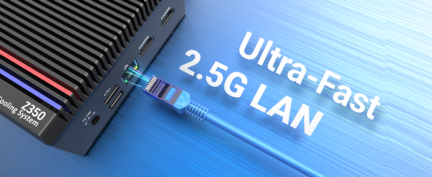 MINIX Fanless Mini PC Windows 11 Pro NEO Z350-0dB 16GB DDR4 512GB