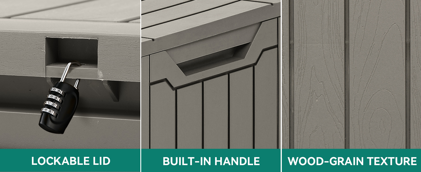 YITAHOME 80-Gallon Waterproof Resin Outdoor Storage Box