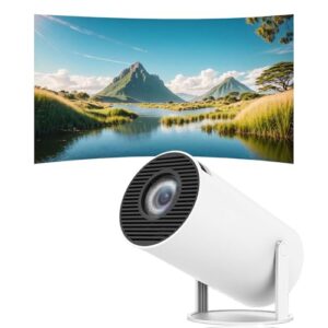 mini projector with 4K 1080P supportPortable projector with 180° rotatable 100-inch screenMovie projectorAutomatic keystone correctionCompatible with laptops