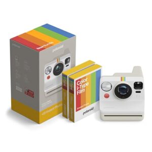 Polaroid - NOW Gen3 - Instant Camera - Camera + Color Film Bundle (16 photos) White (6561)