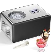No Pre-freezing Ice Cream Machine 1.2L, Ice Cream Maker with Compressor, 3 in 1, Touchscreen Cont...