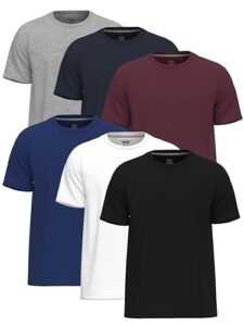6 Pack T Shirts for Men UK 100% Cotton Tshirts | Premium Plain Crew Neck Mens T Shirts Multipack