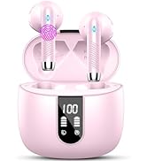 Wireless Earbuds, Bluetooth 5.4 Headphones in Ear 2025 Wireless Earphones with 4 ENC Mic, Mini Ea...