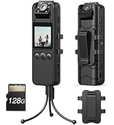 BOBLOV 007 128GB Small Body Cameras, 1080P Full HD Mini Camera Body Wear Camera, Bike Cameras Cyc...