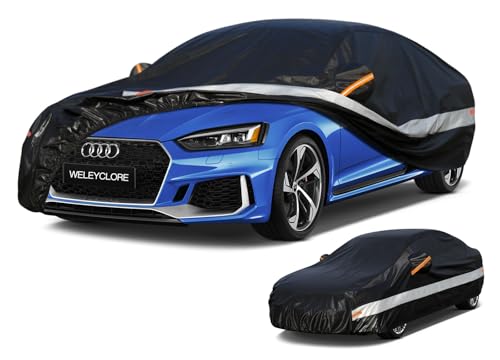 Weleyclore 10 Layers Car Cover Waterproof Breathable Large for Saloon