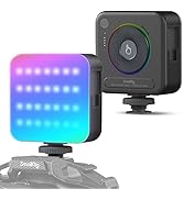 SMALLRIG RGB Video Light Kit Portable On-Camera Lighting with Mini Tripod & Cold Shoe Adapter for...
