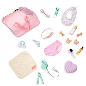 Our Generation – Pet Care Set – Dog Plush Carrier – 18-inch Doll Accessories – Pretend Play – Toys For Kids Ages 3 & Up – Happy Puppies