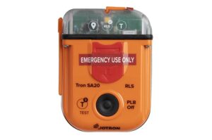 Jotron Tron SA20 PLB Personal Locator Beacon | Compact & Lightweight | GPS & Galileo GNSS | 406MHz Emergency Signal | Waterproof | SOLAS Approved | Programmed for UK Registratio