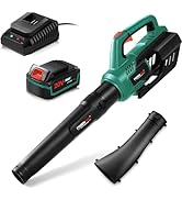 POSENPRO Cordless Leaf Blower, 20V Battery Powered, Electric Handheld Blower w/4.0Ah Battery & Fa...