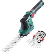 POSENPRO Cordless Hedge Trimmer 7.2V, Grass Shear & Electric Shrub Trimmer - 2 in 1 Handheld Gras...