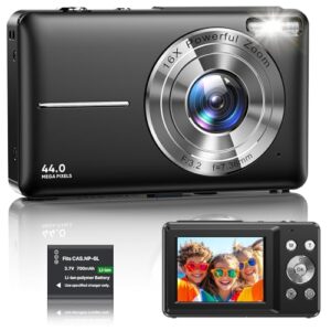 Digital Camera 1080P FHD Compact Digital Camera 44MP Portable Mini Small Photo Camera with 2.4" LCD Screen