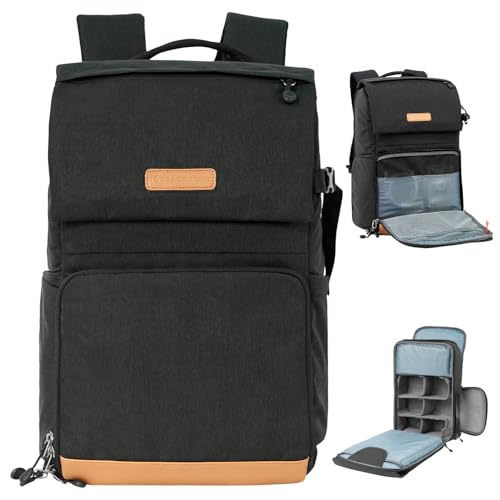 K&F Concept 22L Camera Case for Photographers Large Capacity Camera Bags with Raincover