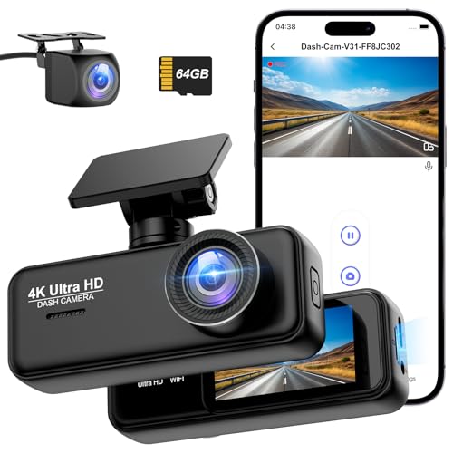 Dash Cam Front and Rear 4K+1080P