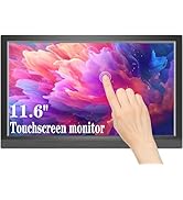 Lrtzcbi Portable Monitor Touchscreen 15.6 inch Full HD 1920x1080P HDR IPS External Display with H...