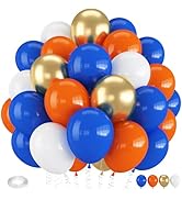Froova Black Blue and Purple Balloons, 12 Inch Metallic Blue Purple Black and Silver Confetti Bal...