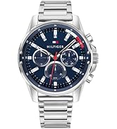 Tommy Hilfiger Men's 45.5mm Multifunction Quartz Watch - White Dial, Two-Tone Stainless Steel Bra...