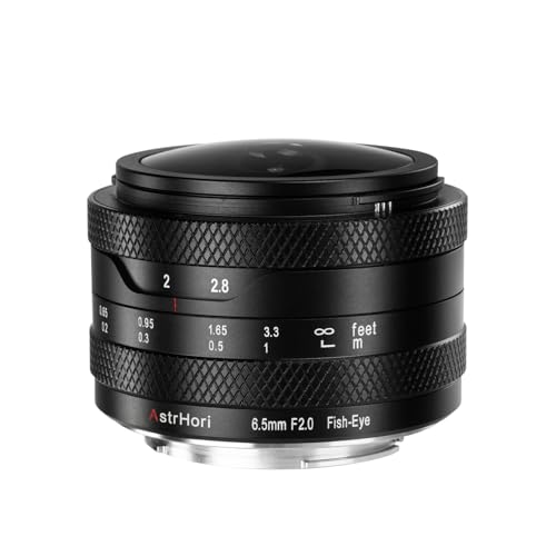 AstrHori 6.5mm F2.0 APS-C 192° Ultra Wide Circular Fisheye Lens Manual Focus Lens for Nikon Z mount Mirrorless Cameras Z50