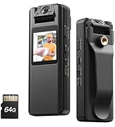 BOBLOV W1 1080P 32GB Body Camera, Wearable Camera Support 90 Minutes with Loop Recording, Easy to...