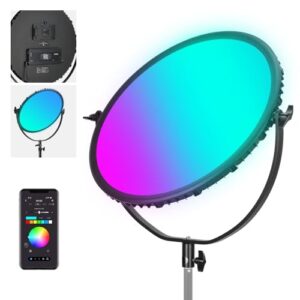 Neewer 18" RGB LED Round Panel Video Light with APP Control