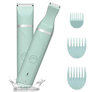 Rechargable Bikini Trimmer Women Body Hair Trimmer Painless Pubic Hair Trimmer for Women Bikini Arms Legs Underarms Lady Shaver for Womens