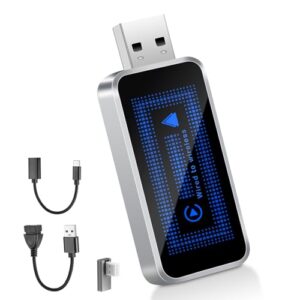 Wireless CarPlay Adapter UK for iPhone Android Auto Converts Wired to Wireless CarPlay Plug & Play USB-C/A for iOS 10+/Android 11+