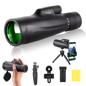 10-30X50 Zoom Monocular Telescope for Adults - High Power Compact Monoculars with BAK4 Prisms and FMC Lens - Dual Focus Monocular Waterproof Telescope for Birdwatching Hiking Traveling Hunting Conce