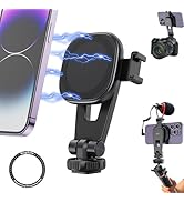 HAFOKO OM6 Magnetic Ring Holder Clamp Smartphone Tripod Adapter Mount with 1/4