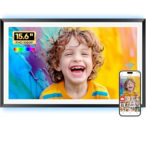Frameo Digital Photo Frame -15.6" WiFi Large Digital Picture Frame with 1920x1080 FHD IPS Touchscreen