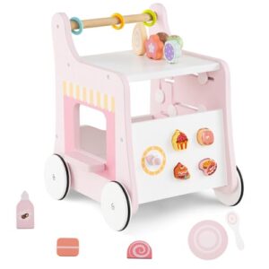COSTWAY Wooden Baby Walker