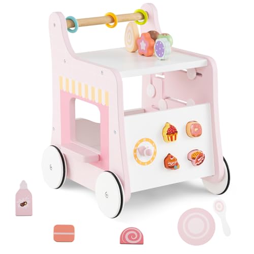COSTWAY Wooden Baby Walker