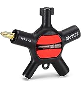 PB Swiss Tools Bicycle Multitool PB 470 | 100% Swiss Made | Multitool Tool with Bits, Angle Sc...