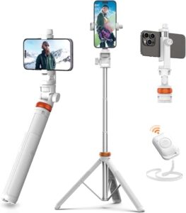 62" Phone Tripod Stand with Bluetooth Remote