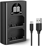 K&F Concept NP-FZ100 Battery Charger, Dual Slot Battery Charger for Sony A7 IV, FX3, Alpha A7iii,...