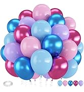 Froova Gender Reveal Balloons, 12 Inche Dusty Pink Blue White Sand and Gold Balloons for Boho Neu...