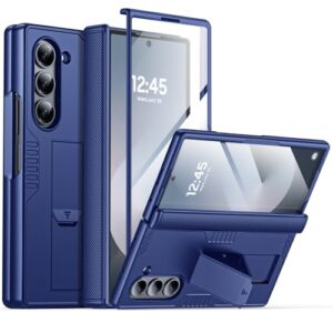 Vizvera for Samsung Galaxy Z Fold 6 Case with Ring Kickstand