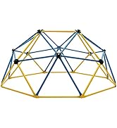COSTWAY Kids Climbing Frame, 8 in 1 Wooden Jungle Gym with Climbing Rock/Net, Ladder, Slide, Swin...
