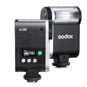 Godox iA32 iFlash Camera Flash Mini Speedlite GN15 A/M Mode with S1/S2 Optial Trigger Tiltable Flash Head for Fuji