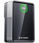 K&F Concept Mini V Mount Battery 99Wh/ 6700mAh, PD 100W V-Mount Battery with DC/D-Tap/Dual USB-C/...