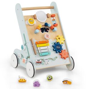 COSTWAY Wooden Baby Walker