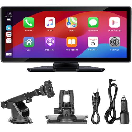 Car Play Screen for Car 10.26 inch - Car Tablet for Wireless Apple Carplay & Android Auto - Portable Car Player Touch Screen Car Stereos with Navigation/Mirror Link/Voice Control/Bluetooth/FM