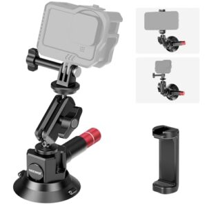 NEEWER 3" Suction Cup Camera Mount Bracket with Ball Head Magic Arm