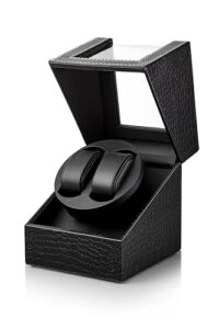 LOS GATOS Automatic Watch Winder Box: Double Watch Winder for 2 Mechanical Watches Dual Rotation Mode with Japanese Quiet Motor USB Powered