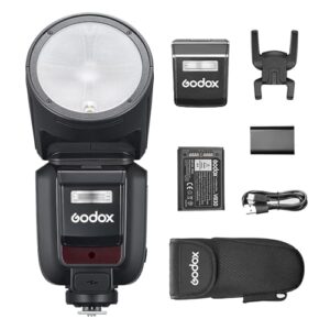 Godox V100C V100 C V100-C Round Head Camera Flash Speedlite for Canon EOS Cameras 100Ws TTL HSS 1/8000s 2.4G Built-in LED Fill Ligh
