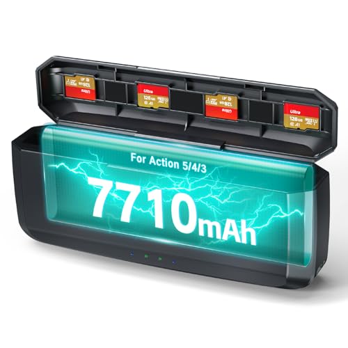 Adicop 7710mAh Power Bank compatible with DJI action 5 Pro/4/3 Battery