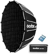 GODOX QR-P120T Parabolic Softbox, 120cm/47inch Quick Release Soft Box with Honeycomb Grid, for Bo...