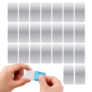 Adhesive Metal Plate for Magnets | 2.36x1.18 Inches Metal Strips with Adhesive Backing | Sealing Vent Cover Steel Replacement Accessories for Wood & Magnets