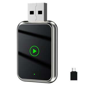Wireless CarPlay Adapter and Wireless Android Auto Adpater 2 in 1 Car Play Wireless Adapter Wired to Wireless Android Auto Adapter USB C/A for Android 11+/iOS 10+ Phone Plug & Play