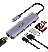 USB C Multiport Adapter, Newmight 5 in 1 USB-C to HDMI Adapter, SD/TF Card Transfer Reader...