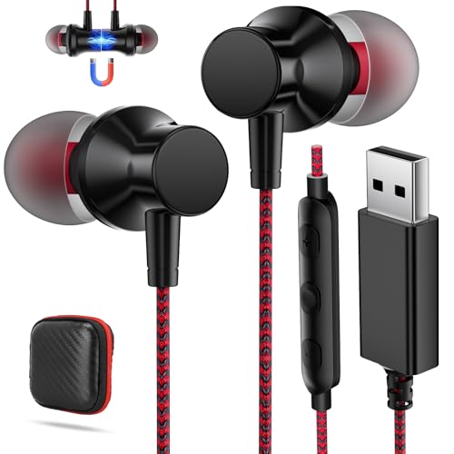 USB Earphones for PC Laptop