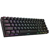 Redragon K617 60% Wired RGB Gaming Keyboard, 61 Keys Compact Mechanical Keyboard w/White & Grey M...